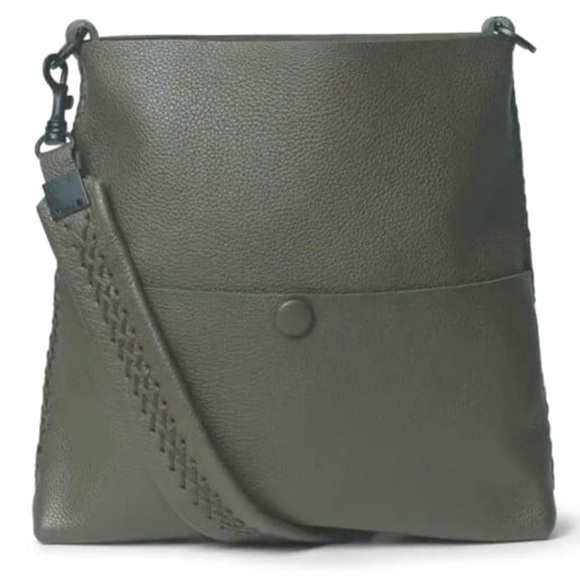 $490 Callista Crafts Iconic Slim Grained Leather Messenger / Crossbody Bag - Picture 12 of 16